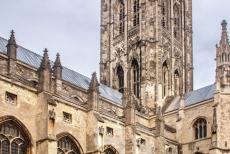 Kathedraal van Canterbury - De klokkentoren Bell Harry van kathedraal van Canterbury. De kathedraal werd in het jaar 597 gesticht. Ze werd in 1011 zwaar beschadigd door...