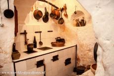 Sassi di Matera and Churches of Matera - The Sassi and the Park of the Rupestrian Churches of Matera: A tiny kitchen with classic brick-cooking. The kitchen is situated in the...