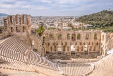 Acropolis of Athens - Acropolis of Athens: The Odeon of Herodes Atticus was built in the year 161, it was built during the Roman period by the Greek aristocrat and...