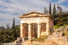 Archaeological Site of Delphi - Archaeological Site of Delphi: The Treasury of the Athenians was built somewhere between 510 and 480BC. There are several treasuries built along...
