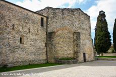 Archaeological Area of Aquileia - Archaeological Area and the Patriarchal Basilica of Aquileia: The remains of the baptistery. The baptistery was built in the 5th century and...