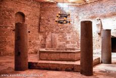Archaeological Area of Aquileia - The Archaeological Area and the Patriarchal Basilica of Aquileia: The remains of the 5th century baptistery. The huge baptismal font is...