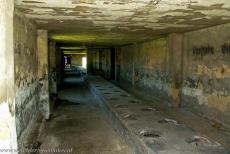 Auschwitz - Birkenau - Auschwitz - Birkenau: De latrines waren zeer primitief, het waren slechts een reeks gaten in een ruwe betonnen bank. Het concentratikamp... Auschwitz - Birkenau - Auschwitz - Birkenau: De latrines waren zeer primitief, het waren slechts een reeks gaten in een ruwe betonnen bank. Het concentratikamp...