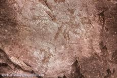 Rotstekeningen in Valcamonica - Rotstekeningen in Valcamonica: Een rotstekening in het archeologische park Seradina-Bedolina in Capo di Ponte. Een krijger te paard en een krijger...