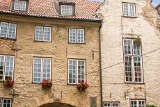 Historic Centre of Riga - The Swedish Gate in the historic centre of Riga. The gate is part of the old town walls of Riga. The gate was built in 1698 to connect...