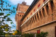 Ferrara, City of the Renaissance - Ferrara, City of the Renaissance, and its Po Delta: The Loggia and Garden of the Orange Trees of the Estense Castle, the ducal residence of the...