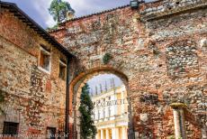 Vicenza and the Palladian Villas of the Veneto - City of Vicenza and the Palladian Villas of the Veneto: The entrance gate of the Teatro Olimpico viewed from the courtyard. The Palazzo... Vicenza and the Palladian Villas of the Veneto - City of Vicenza and the Palladian Villas of the Veneto: The entrance gate of the Teatro Olimpico viewed from the courtyard. The Palazzo...