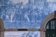 Historic Centre of Porto - Historic Centre of Porto: The São Bento Railway Station is decorated with more than twenty thousand azulejos, Portuguese ceramic tiles. The...