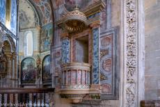 Convent van Christus in Tomar - Convent van Christus in Tomar: Een detail van het interieur van de Ronde Kerk. Het Convent van Christus in Tomar werd in 1160 gesticht door...